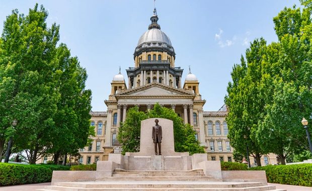 a building at the Illinois state capital
