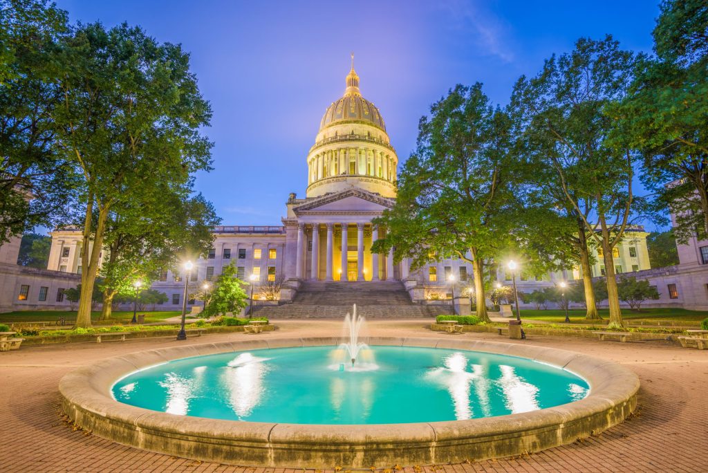 West Virginia State Capitol in Charleston, West Virginia, USA.