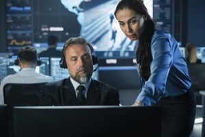 government officials working on system