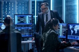 law enforcement agency in computer room