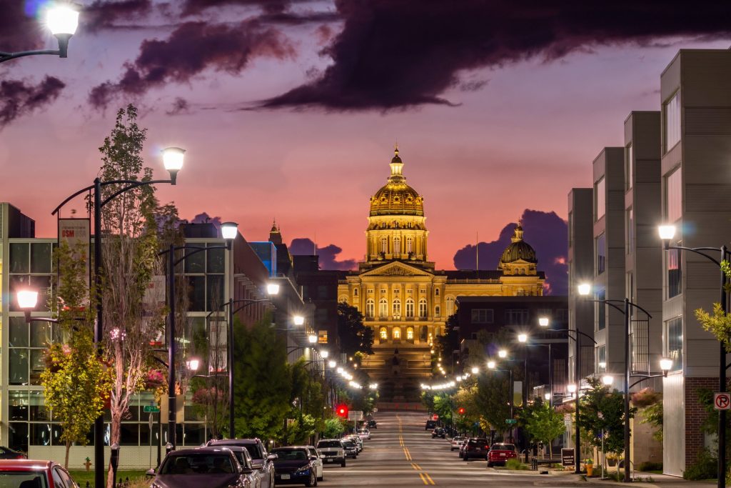 Iowa State Capitol at Sunrise