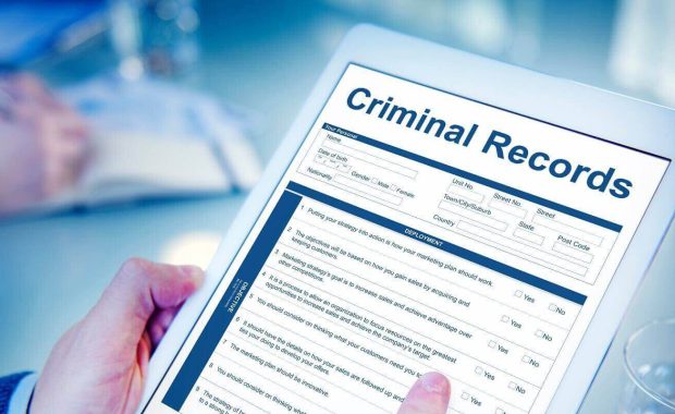 criminal records insurance form graphic concept
