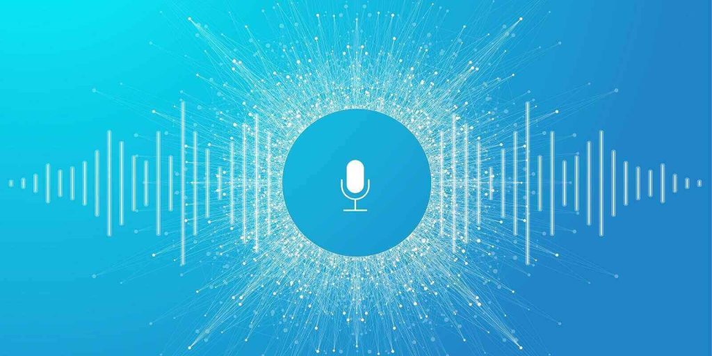 voice and sound recognition equalizer wave flow background