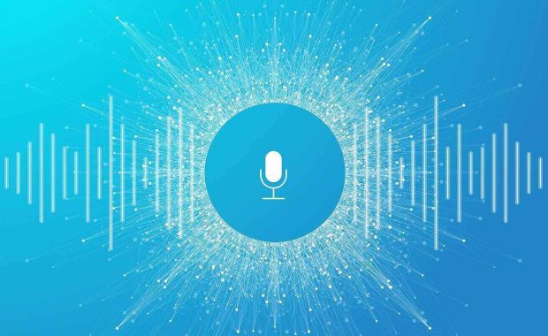voice and sound recognition equalizer wave flow background