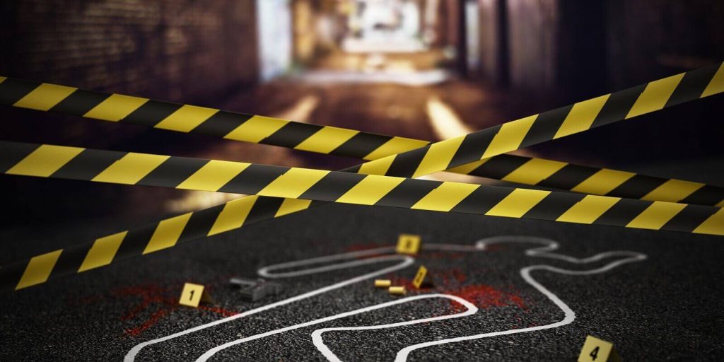 crime scene of a murder case