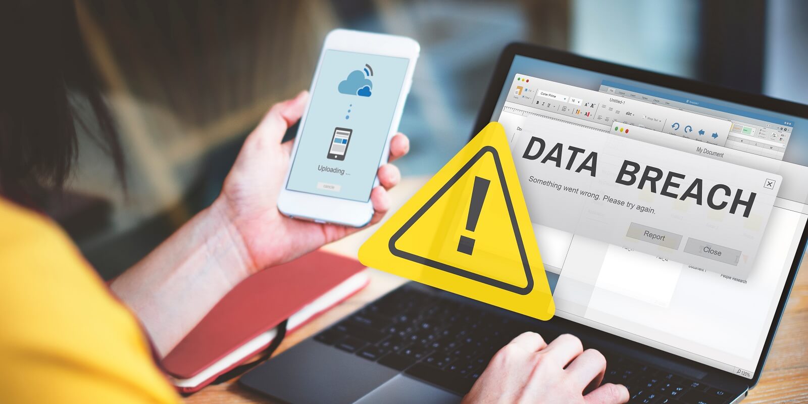 data breach security confidential cybercrime concept