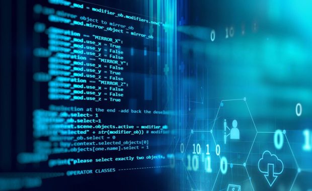 programming code abstract technology background of software developer and computer script