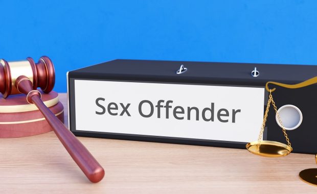 sex offender file folder with labeling