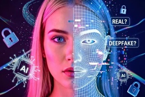 real vs deepfake illustrations