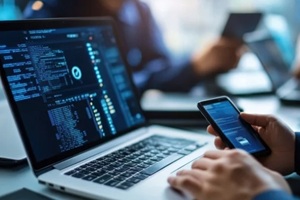 police officers utilizing digital forensics tools for cyber security investigation