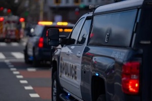 police vehicle responds to alert